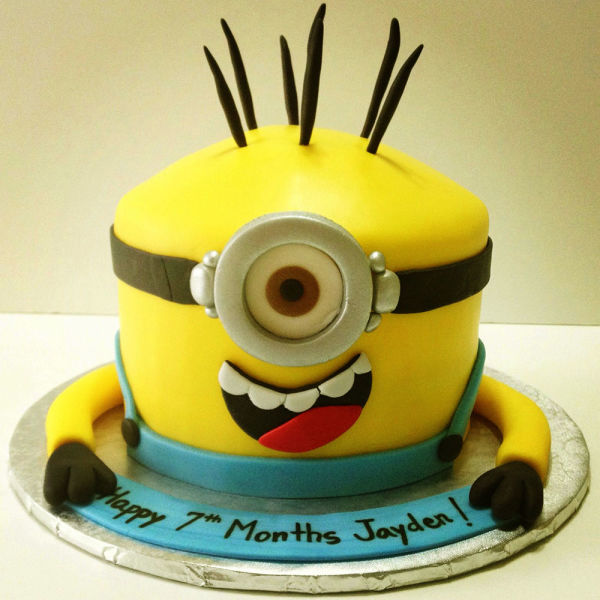 Sending lip smacking two tier minion cake for kids to Pune, Same Day  Delivery - PuneOnlineFlorists