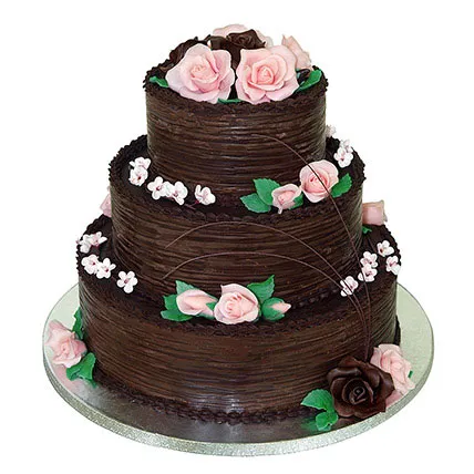  3 Tier Chocolate Cream Cake