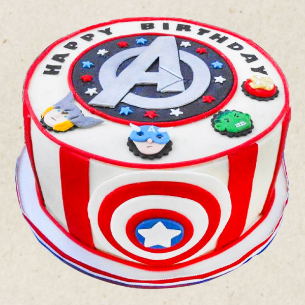 Avengers fondant cake | How to make avengers fondant toppers - YouTube