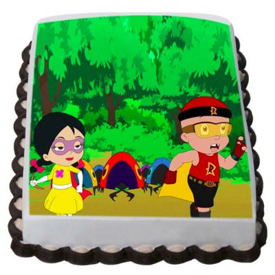 Mighty Raju friends Photo Cake