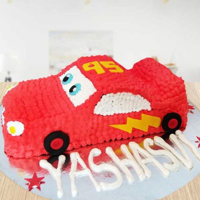 Mcqueen Car Shaped Cake