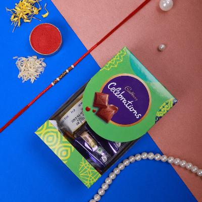 Deginer Rakhi With Chocolate Gift Pack