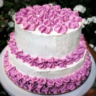 Chocolaty 2 Tier Purple Cake