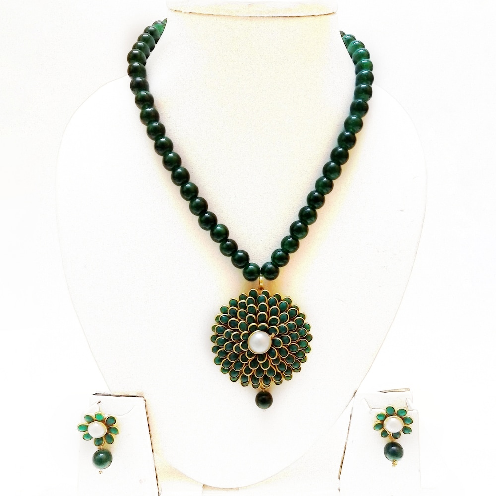 Mint Beads Choker Necklace Handcrafted For Ladies – Gehna Shop