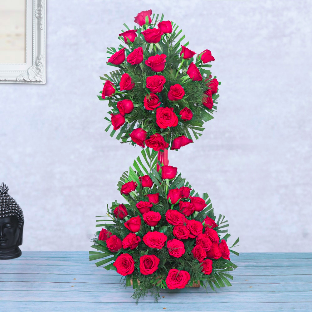  50 Red Roses Premium Arrangement