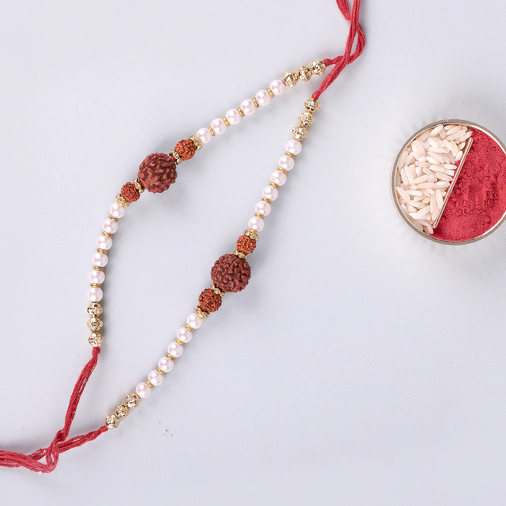  Two Rudraksh Rakhi