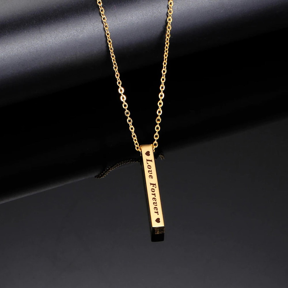 Buy M Men Style Valentine Gift King Bar Locket For Him Gold Stainless Steel Pendant  Necklace Chain For Men And Women SPn20211015 at Amazon.in
