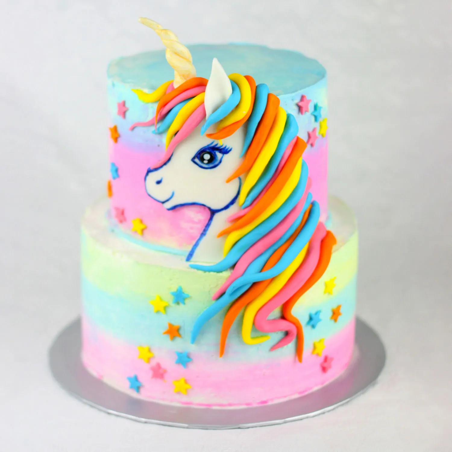 Order Golden Horn Floral Unicorn Cake 1 Kg Online at Best Price, Free  Delivery|IGP Cakes